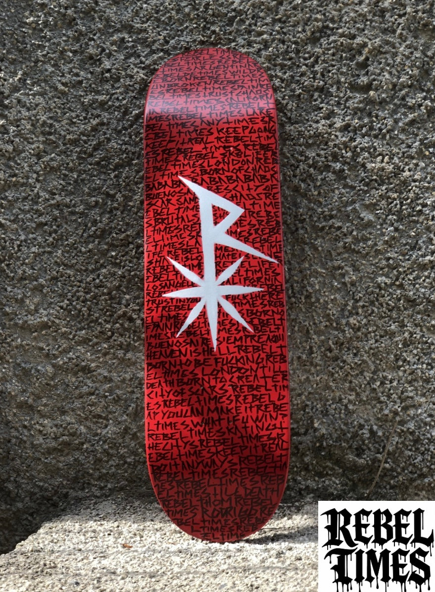 NEW ZOOM RAIN OF SCRIPTS RT SKATEBOARD DECKS.                 Available sizes: 8.0 / 8.25 / 8.5