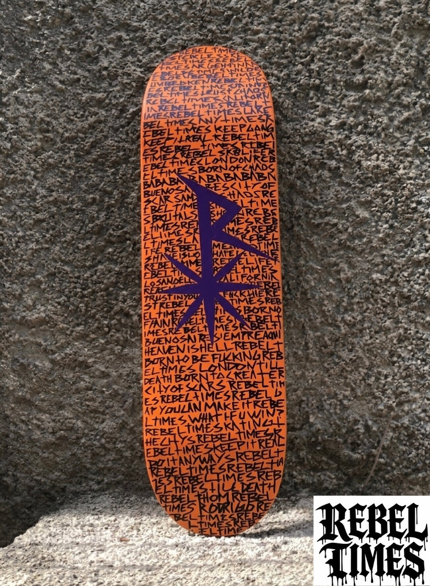 NEW ZOOM RAIN OF SCRIPTS RT SKATEBOARD DECKS.                 Available sizes: 8.0 / 8.25 / 8.5