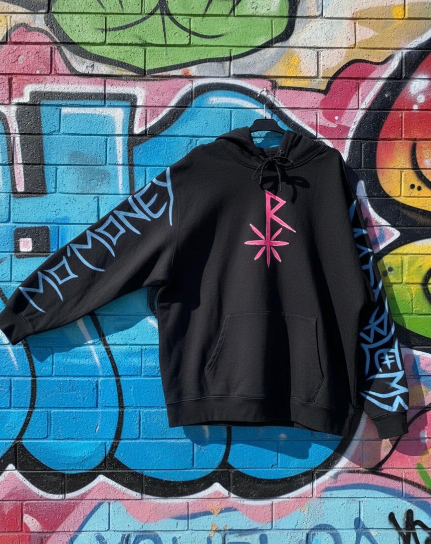 1/1 Rebel Times MO MONEY MO PROBLEMS  - Black &  NEON Pink