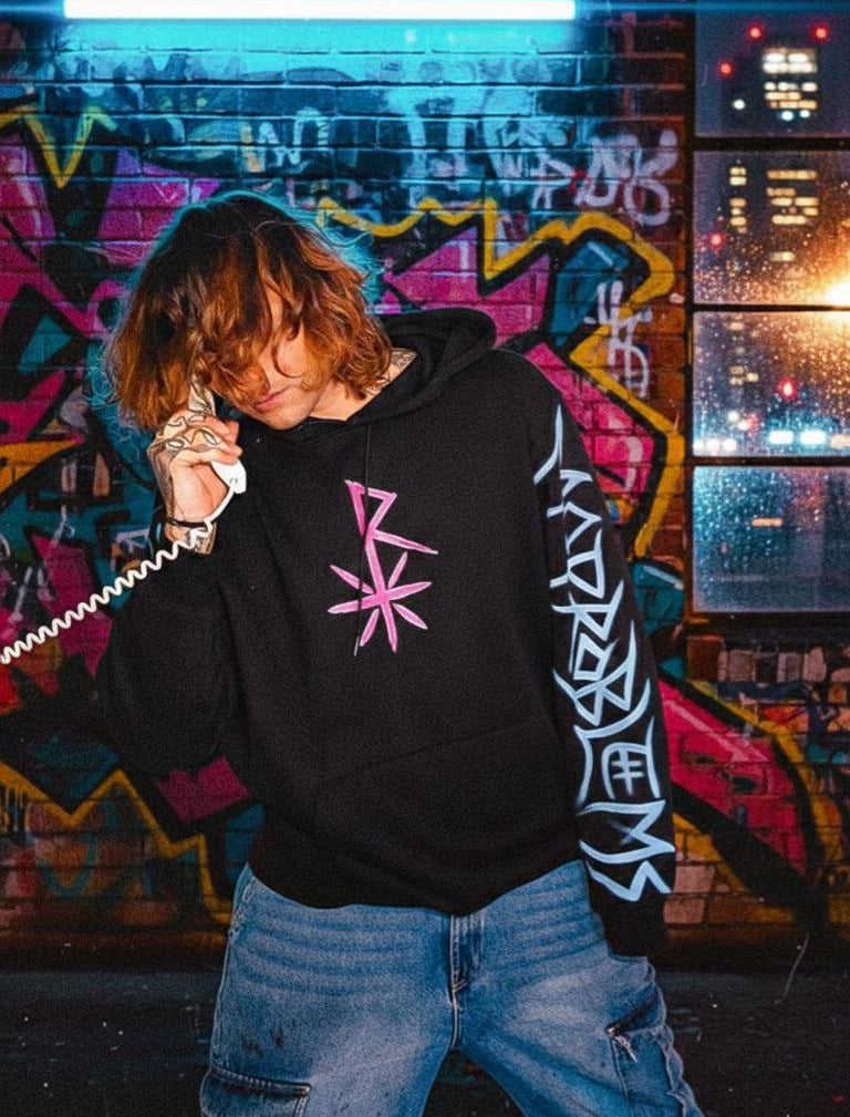 1/1 Rebel Times MO MONEY MO PROBLEMS  - Black &  NEON Pink